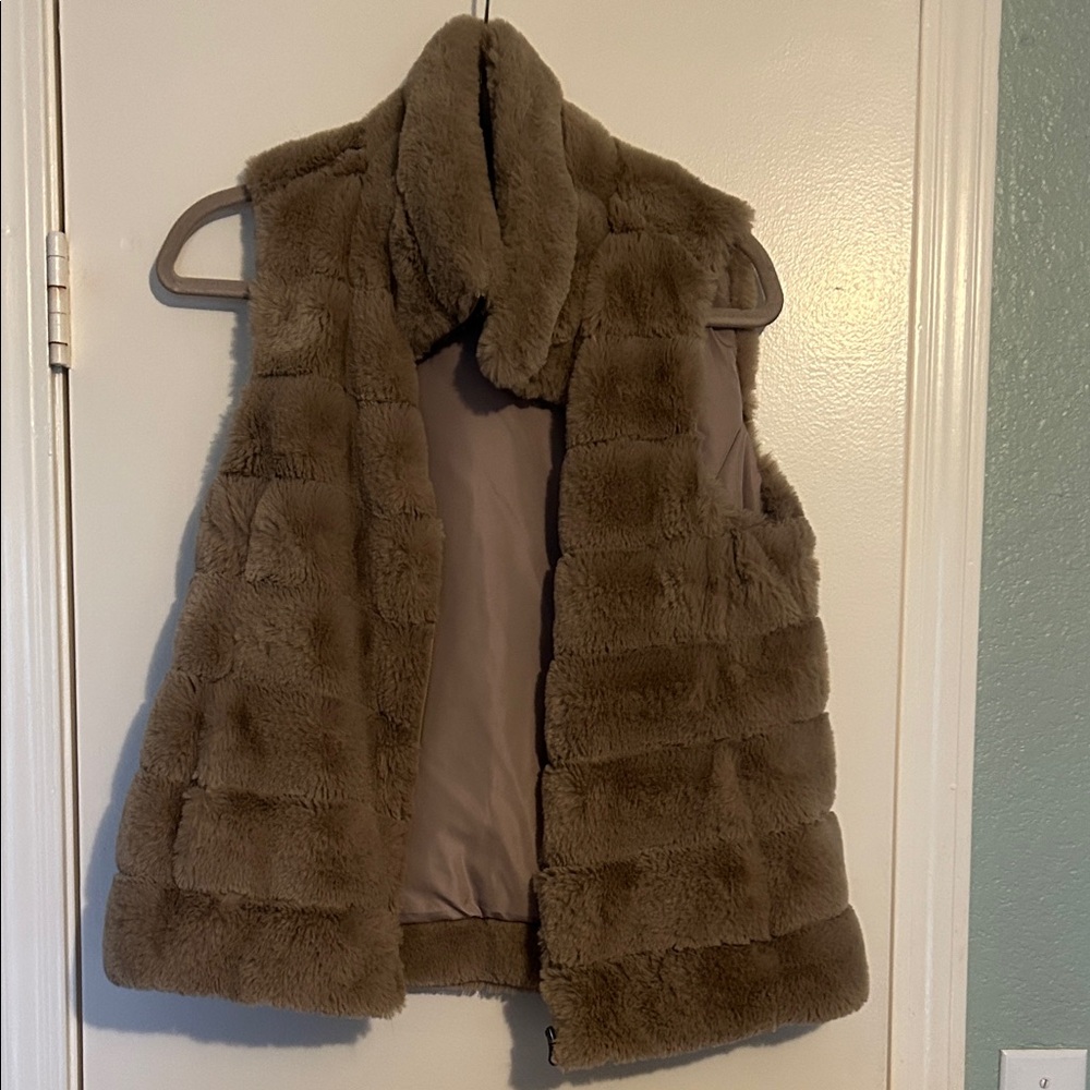 Brown Faux Fur Vest from Saint Bernard